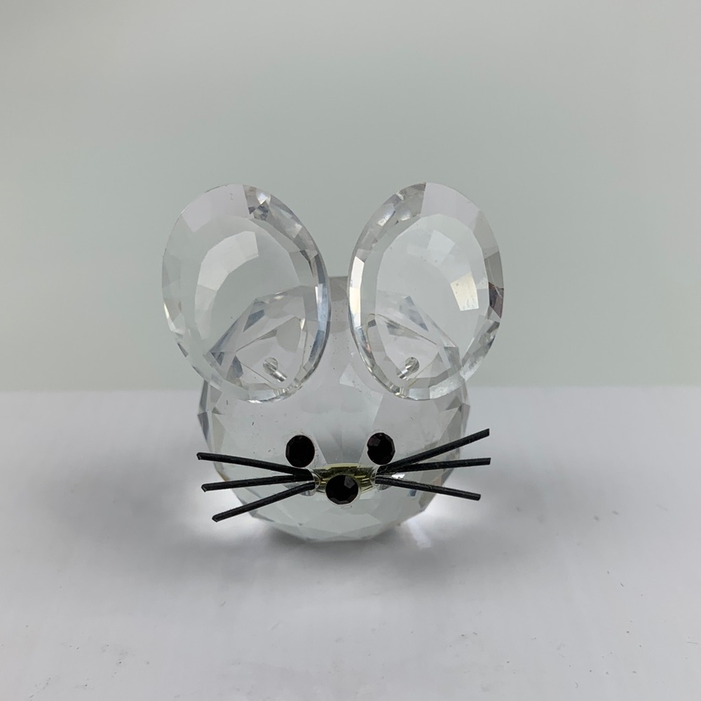 Iris Arc Crystal Bunny Figurine with whiskers Crystal Mouse Figurine